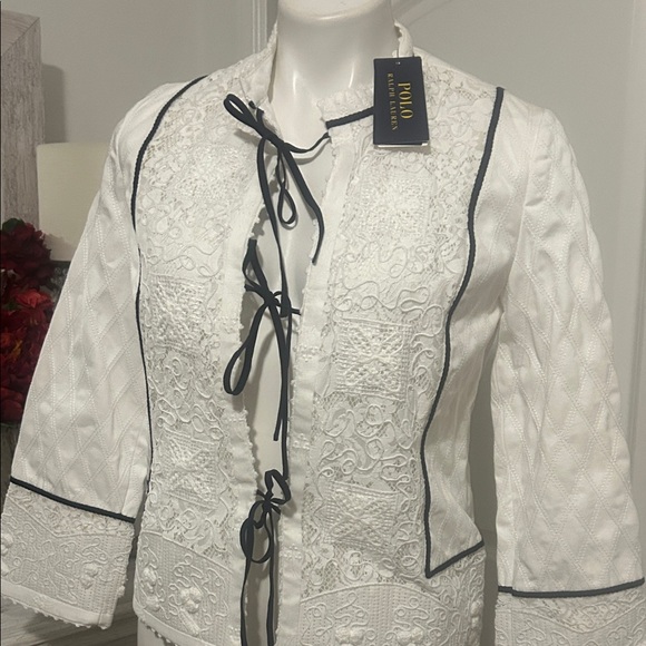 Polo by Ralph Lauren White Jacket with Black Accents - Picture 2 of 16